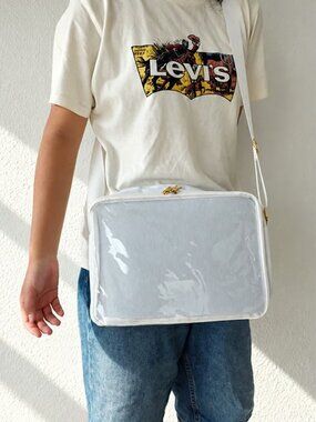 Ivory Anime Ita Bag Crossbody Kawaii Messenger Bag Y2K Pin Display ItaBag